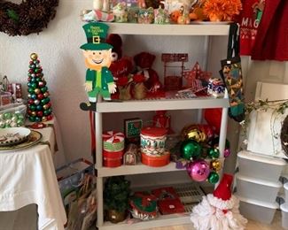 Oh hey, there's a leprechaun and some valentines stuff so that's topical.  Also the most massive  Mardi Gras beads I've ever seen.  Since Mardi Gras will most likely be celebrated in quarantine this year, please throw these responsibly from your couch float, last thing you want to do is break the TV or something.  