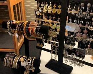 Remember all that jewelry for days I told you about?  here's just some of the earrings and bracelets.