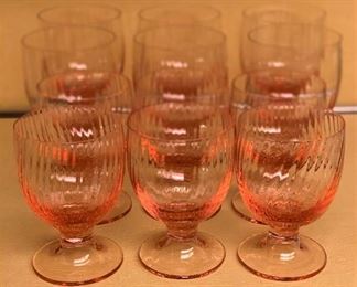 GORGEOUS PINK CRYSTAL GLASSES