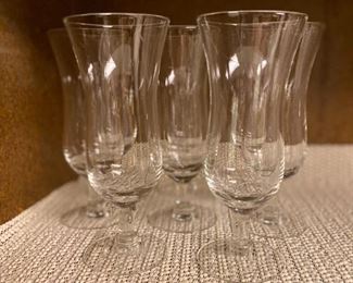 VINTAGE SET OF 8 GLASS PARFAIT GLASSES