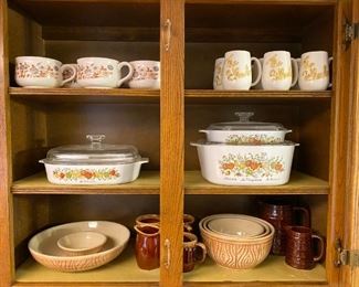 CORNING WARE, BROWN DRIP HULL, MARCREST AND MORE