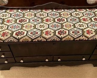 LANE CEDAR CHEST WITH CUSHIONED SEAT