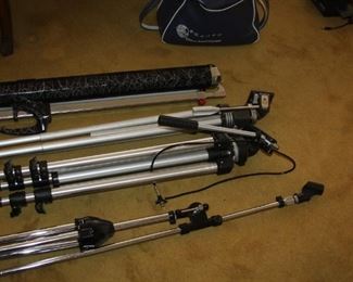 pair of Kodak AF-2 Slide projectors with screen - asking $125.00 - Tripods and Light stand - Asking $175.00
