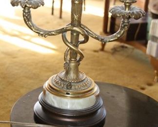 Brass Lamp Marble/wood base - Asking $150