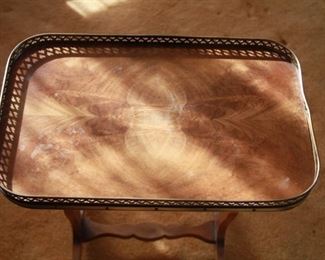small Baker Tray Table 20 1/4" tall, 18" x 11 1/2" - asking  $95