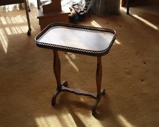 small Baker Tray Table 20 1/4" tall, 18" x 11 1/2" - asking  $95