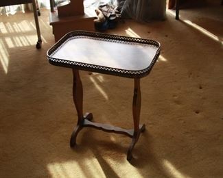 small Baker Tray Table 20 1/4" tall, 18" x 11 1/2" - asking  $95