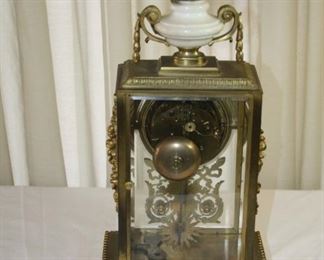 antique 19 c. brass marble clock - Asking $495.