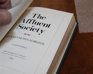 Franklin Library - signed book - "The Affluent Society" John Kenneth Galraith - Set of 10 signed books sold as lot of 10 - all 10 signed books $300 