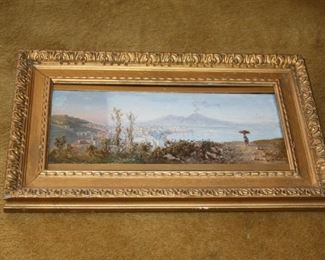  antique oil painting on board - $250 