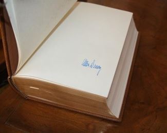 Franklin Library - signed book - "Advise and Consent" Allen Drury - Set of 10 signed books sold as lot of 10 - all 10 signed books $300 