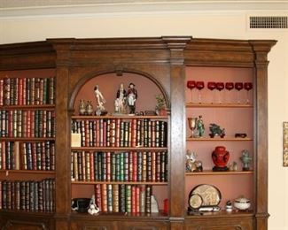 Baker Furniture 3-section bookcase - overall size 88"t, 100"w, 17"d - $1950