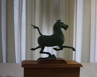 Han Dynasty bronze horse 200BC-200AD - 6 1/2" tall 7 3/4" wide - Asking $750