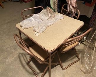 vintage kids' folding table and chairs