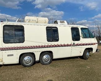 1976 GMC Birchhaven. 23 foot. New brakes, wheel bearings packed, cruise control works. Runs. Mechanically sound. Needs paint and interior. $7000 OBO
