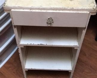 Vintage white side table. Practice your painting skills!