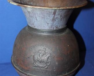 Vintage Pony Express Chewing Tobacco Spittoon