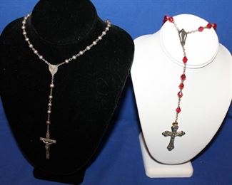  Lot Five Vintage Catholic Rosery Religious Shrine