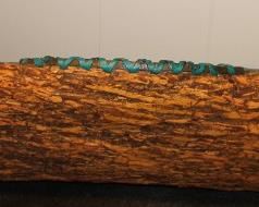 Native American Indian Hand Made Tree Bark Canoe
