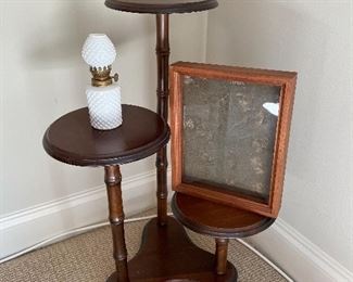 Vintage bamboo 3-tier stand 
