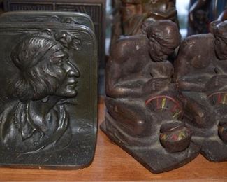 Vintage Native American Bookends - there are over 100 pairs - some are absolutely fabulous.  More pictures to follow.