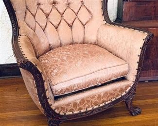 Antique chair needs recovering 
33W 38H 25D seat height 19 T 
$110