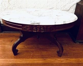 Marble top coffee table 
35.5 L 21D 17.5 T 
$325
