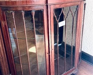Antique curio cabinet with glass shelving 46W 51T 16d 
One crack in the glass
$475

