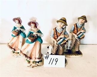 Figurines 8” tall 
$20 per pair. 