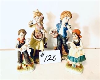 Set of 4 figurines 
6-8 inches tall 
Lot $25