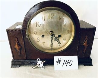 Tambour mantle clock 
12.5w. 9 T    
$70