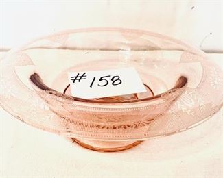 Etched pink bowl 9.5 w
$28