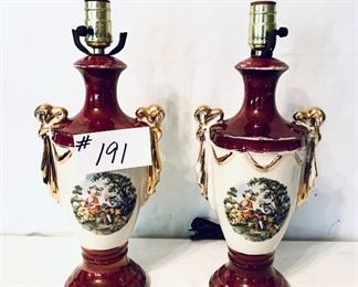 George and Martha Washington lamps please re-wire 
some wear 
lamp base 13 T pair $65