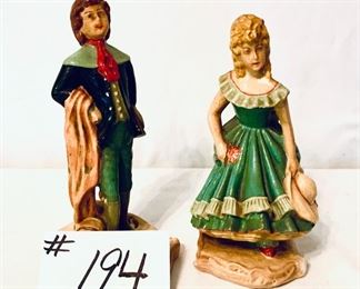 Pair of resin figurines 
8 inches tall $15