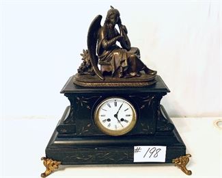French marble o’clock 17 W 18 tall 
no key $500
