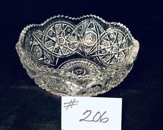 Pressed glass bowl 
8 inches $15