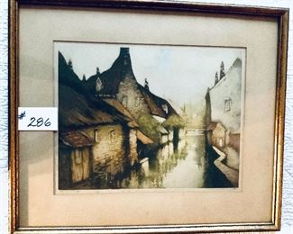 Framed print artist signed and  numbered
201/350. 
25 wide 21 tall $195