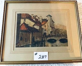 Framed print signed and numbered 301 
21 inches wide 17 inches tall $155