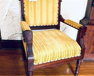 Eastlake arm chair
 23.5 inches wide 38 inches tall 17 inches seat height $125