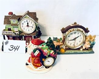 Set of three resin clocks need batteries 
46 inches wide
 $40 for the set