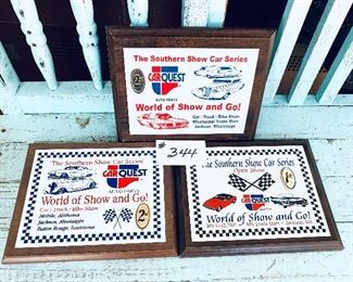 Set of three car show plaques $18