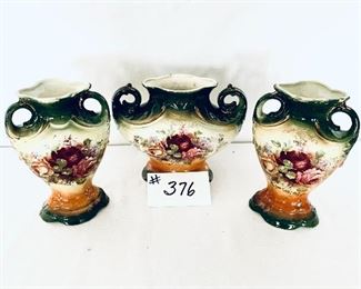 Set of three vintage vases
six and 7 inches tall $45