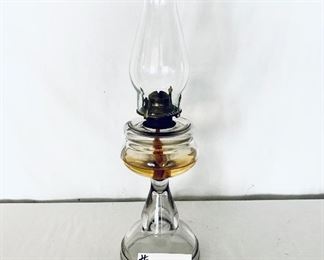 Vintage oil lamp 19.5 inches tall $40