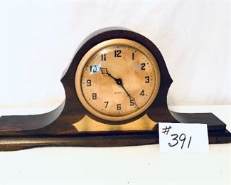 Tambour clock 17.5 wide eight tall $25
See back photo