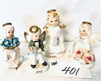 Set of four angel figurines
three are LEFTON 4-5inches tall $39