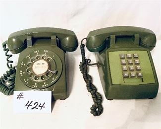 Two green Vintage phones
A- 12
B-10
