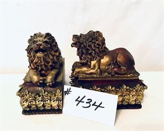 Pair of Lion bookends 5 inches wide $45