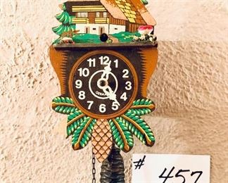 Novelty cuckoo clock damage to face bird is missing four wide seven tall $15
