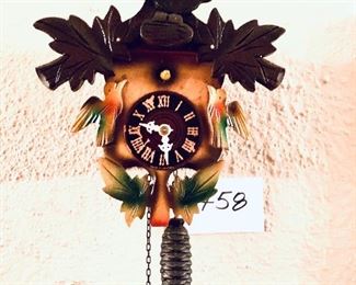 Novelty cuckoo clock 
seven wide nine tall $20