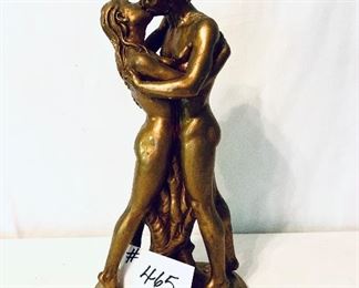Plaster man and woman statue 
15.5 inches tall $65